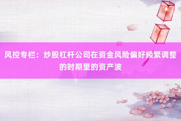 风控专栏：炒股杠杆公司在资金风险偏好频繁调整的时期里的资产波