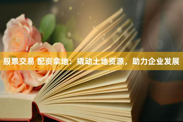 股票交易 配资拿地：撬动土地资源，助力企业发展