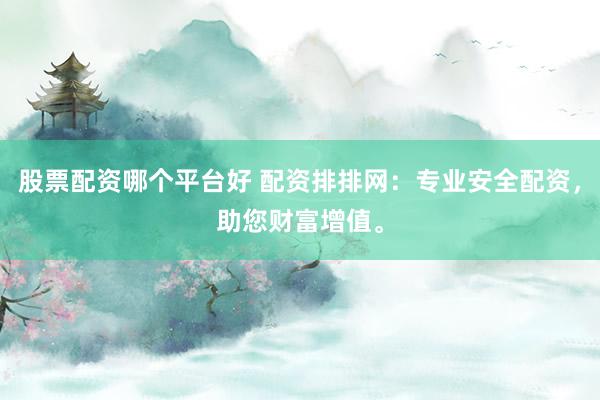 股票配资哪个平台好 配资排排网：专业安全配资，助您财富增值。